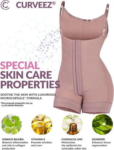 Vista 4 de CURVEEZ Fajas Colombianas Reductoras y Moldeadoras - Post Surgery Compression Garment for Women