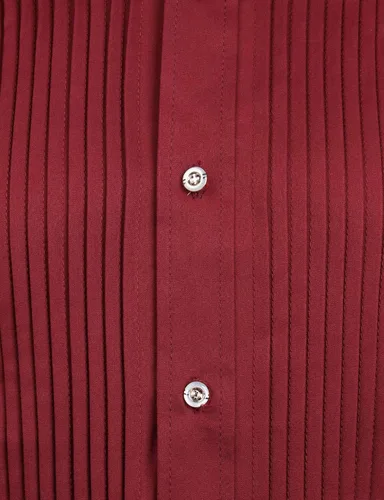 Vista 3 de Zeroyaa - Camisas de esmoquin de manga larga para hombre, calce ajustado