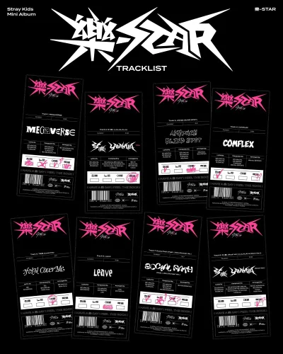 Vista 9 de Stray Kids -Star Rock-Star 8th Mini Album Standard 2 Versión SET CD+1p Panorama Mini Póster en Paquete+60p PhotoBook+1p PhotoCard+1p Unidad