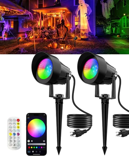Vista 16 de T-SUN Iluminación exterior del atardecer al amanecer, luces de poste de bandera con fotocélula de encendido y apagado automático, impermeables, LED