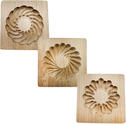 Vista 18 de Molde de Galletas de Madera, Molde de Horneado 3D, Herramienta de Decoración de Gravura para Artesanía, Adecuado para Halloween, Acción de Gracias