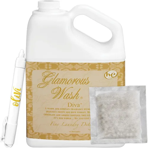 Vista 7 de Detergente para lavandería Tyler DIVA Glamorous Wash - 1 galón - Con lápiz quitamanchas Olivi - Bolsa perfumada fresca - Detergente para lavar