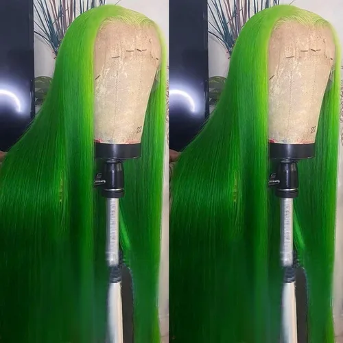 Vista 14 de Lovestory Peluca de encaje frontal larga y recta color blanco platino, predepilada, rubio platino, pelucas de encaje frontal sintético para mujeres