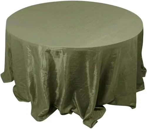 Vista 44 de Tableclothsfactory Mantel rectangular de tafetán arrugado de acordeón azul polvoriento, de 60 x 102 pulgadas, perfecto para ceremonias de boda