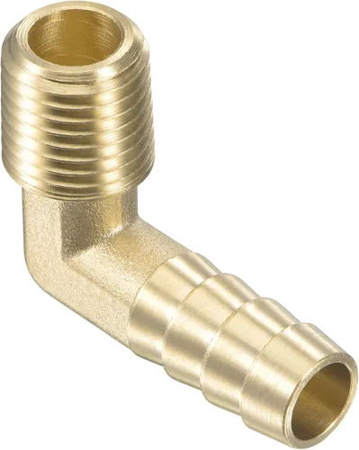 Vista 13 de M METERXITY Accesorios de púas de manguera de latón - Codo de 90 grados Conector de tubo de latón de 1/4 de pulgada Aplicar al gas de agua