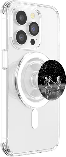 Vista 4 de Skeletons Dancing Night Sky Cool Goth Aesthetic Halloween PopSockets MagSafe PopGrip para iPhone