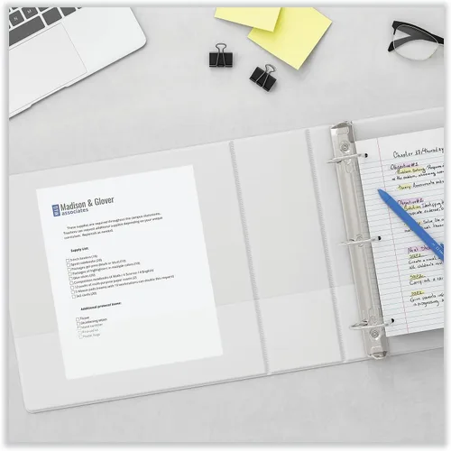 Vista 7 de Economy - Carpeta de vinilo con anilla en D, capacidad de 2 pulgadas, color blanco