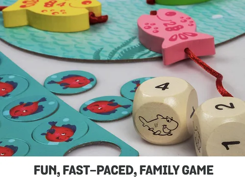 Vista 2 de Chalk and Chuckles Beware of The Shark - Divertido juego familiar para niños y niñas de 6 años en adelante, pensamiento rápido, juego de enfoque