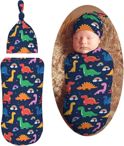 Vista 15 de Manta de bebé para recién nacido con gorro, saco de dormir suave para bebé, elástico y ajustable, mantas para recibir