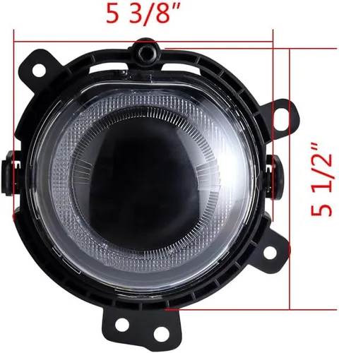 Vista 4 de Luz antiniebla para parachoques delantero derecho del pasajero, DRL, xenón, blanco, lente transparente compatible con BMW Mini F54 Clubman F55 5