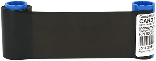 Vista 6 de 800015-101 Cinta monocromática negra para impresoras de tarjetas Zebra P330i P420i P430i, 1000 impresiones
