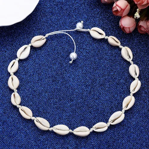 Vista 7 de CENAPOG Gargantilla de concha de Cowrie para mujer, collar de concha de Puka, collar de conchas marinas, joyería hawaiana de playa, Concha, concha