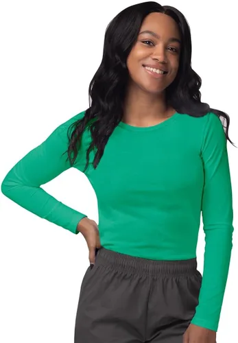 Vista 19 de Sivvan Women's Long-Sleeve Comfort Underscrub Tee, Scrubs Undershirts Aguamarina (Aquamarine)