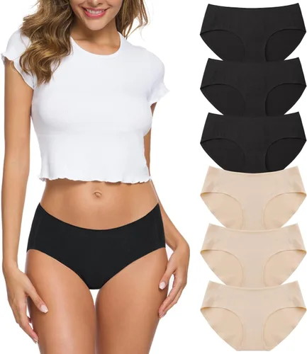 Vista 13 de Wealurre Bikini de algodón bragas transpirables para mujer, ropa interior cómoda sin costuras B2/W2/A2