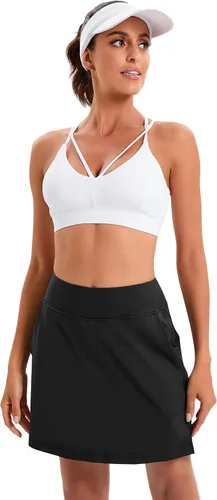 Vista 5 de Oyamiki - Falda pantalón deportiva para mujer, diseño ligero ideal para tenis, correr, entrenamiento, deporte y golf