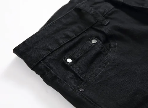 Vista 3 de Pantalones para hombres entalle ajustado rasgados