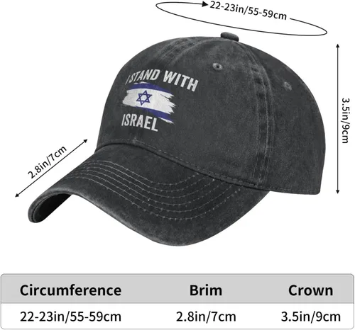 Vista 6 de HILLBACK I Stand with Israel I Stand for Peace Israeli Flag Jewish I Support Israel Hat Trucker Hat Men Dad Hat for Men Dad Hat for Men Women