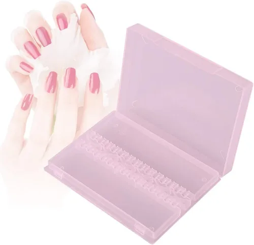 Vista 2 de TOPINCN Caja de almacenamiento moderna de broca de uñas de 14 agujeros rosa para salón de arte de uñas y uso doméstico