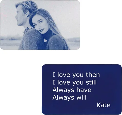 Vista 31 de Tarjeta personalizada con foto y/o texto grabado cartera Love Insert Card