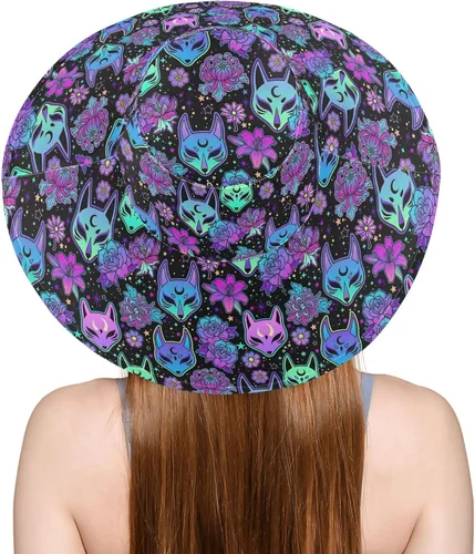 Vista 3 de MNSRUU Wide Brim Hats Skull Sun Hat Packable Sun Visors Floppy Summer Beach Hat for UV Protection