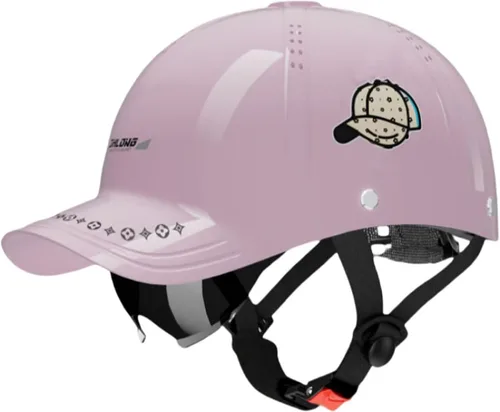 Vista 12 de Casco retro novedoso y genial, gorra de béisbol alemana vintage para motocicleta, casco de cara abierta, para adultos, mujeres y hombres, ciclismo