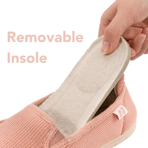 Vista 3 de RockDove Pantuflas con capucha de dos tonos para mujer con plantilla extraíble