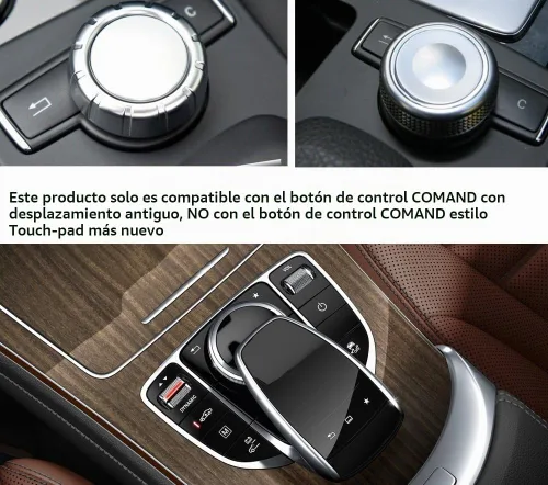 Vista 2 de iJDMTOY Accesorios de cubierta de perilla de coche para Mercedes A/B/C E/S