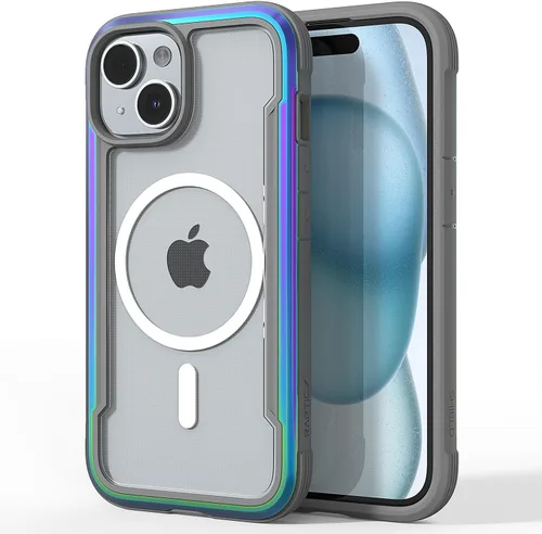 Vista 21 de RAPTIC Funda magnética Air para iPhone 15, funda protectora transparente a prueba de golpes, grado militar probada para caídas de 10 pies, funda