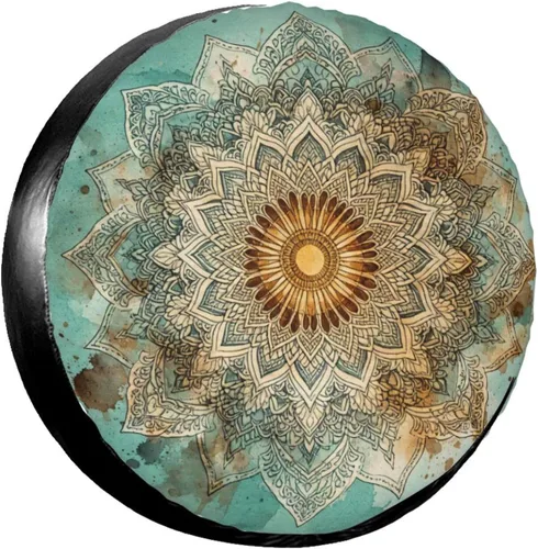 Vista 15 de 70s Groovy Hippie Retro Spare Tire Cover Wheel Protectors Dust-Proof Wheel Tire Cover Fit Trailer, Rv, Sand Many Vehicle 14inch