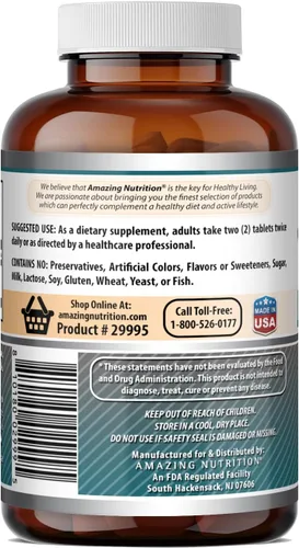 Vista 4 de Amazing Formulas L Citrulina 2000 mg por porción, 120 tabletas suplemento Suplemento de aminoácidos para hombres y mujeres Sin OMG Sin gluten