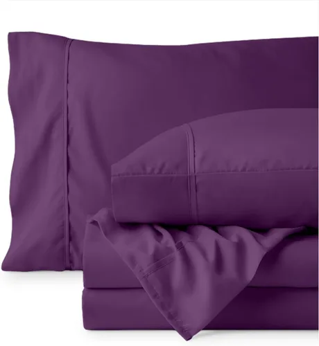 Vista 186 de Bare Home Sheet Set 1800 Ultra-Soft with 2 Pillowcases (Twin XL, Dark Blue)