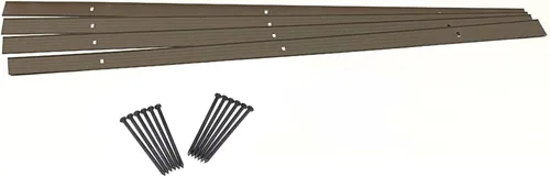 Vista 11 de EasyFlex Kit de proyecto de borde de paisaje de aluminio, 8 piezas de metal para bordes de jardín con púas, 48 pies, bronce (1806BZ-48C)