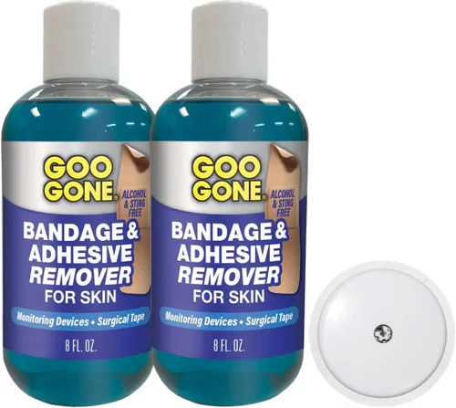 Vista 9 de Goo Gone Removedor de adhesivo para la piel, eliminación segura y sin dolor para residuos pegajosos de monitores de glucosa continuos, cinta KT