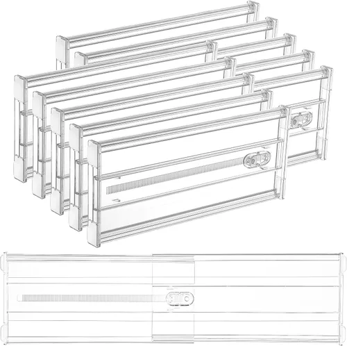 Vista 16 de Vtopmart Separadores de cajones de 2.36” con inserciones expandibles, organizador de cajones de cocina ajustable de 12.8"-22.3", separador