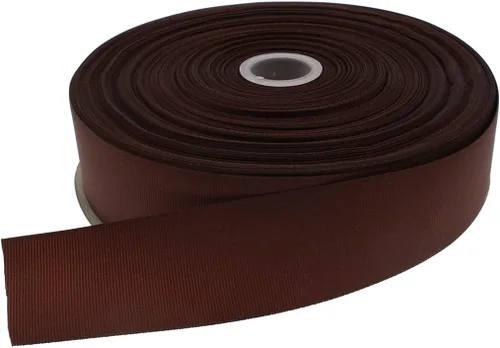 Vista 33 de Cinta de grogrén sólido de 100 yardas cada rollo, 100% poliéster (1/4", beige)