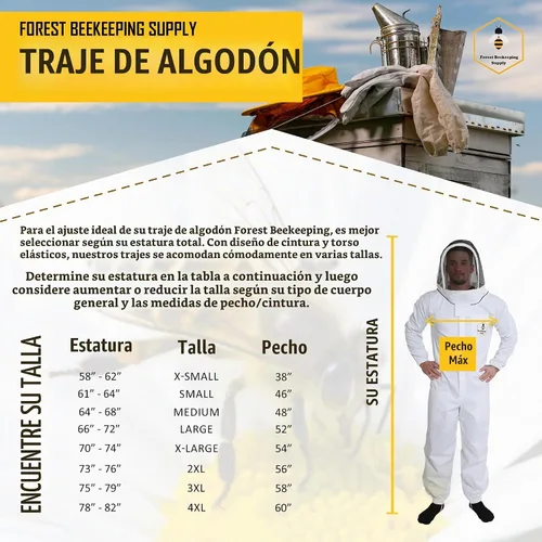 Vista 6 de Traje de abeja con velo de esgrima y guantes