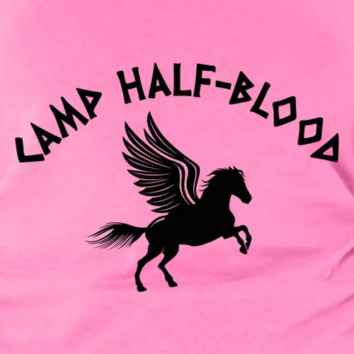 Vista 3 de shop4ever Camiseta Camp Half Blood Demigods para mujer Rosa (Azalea Pink)