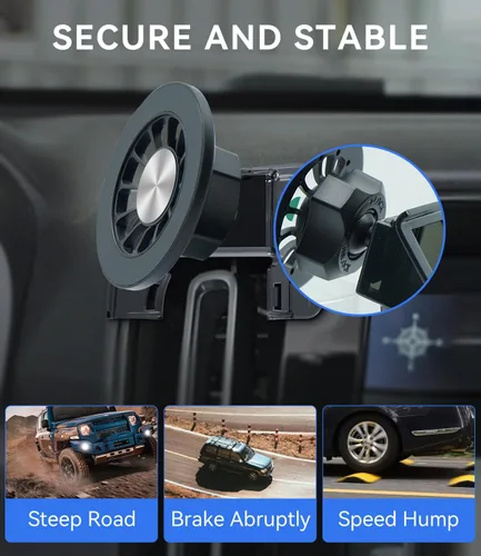 Vista 6 de BEHAVE Soporte de teléfono de coche para Volvo XC40 2019-2023, soporte de teléfono ajustable para XC40, compatible con iPhone, teléfonos Android