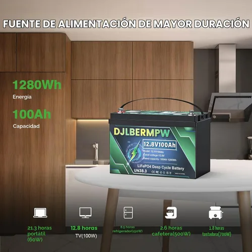 Vista 6 de Batería de Litio para Carrito de Golf de 36V 100Ah, 8000 Ciclos Profundos Batería de Litio de 36 Voltios para Carritos de Golf, BMS de 100A 3840Wh