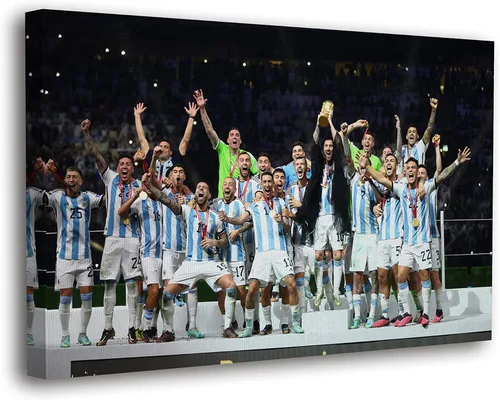 Vista 13 de SpiritualHands Lionel Messi - Póster en lienzo de Messi Argentina, póster de fútbol de Leo Messi para dormitorio de niños, 8 x 12 pulgadas, listo
