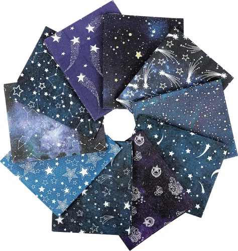 Vista 8 de Craftido -25 Opciones- Paquetes de Tela de Acolchado 100% Algodón 10pcs Fat Quarters 18"x21"-Peso Mediano 5.2 oz- Algodón Suave para Acolchado