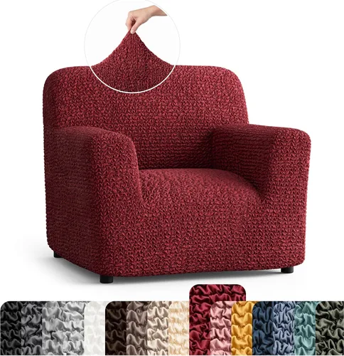 Vista 12 de PAULATO BY GA.I.CO. Funda para Silla - Funda para Sillón - Funda para Sillón - Funda de Tela Suave - Protector de Muebles Elegante de Ajuste Ceniza