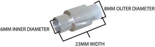 Vista 4 de Dime Bag Hardware Kit de actualización de patines de repuesto para patines en línea con espaciadores de rodamientos de aluminio