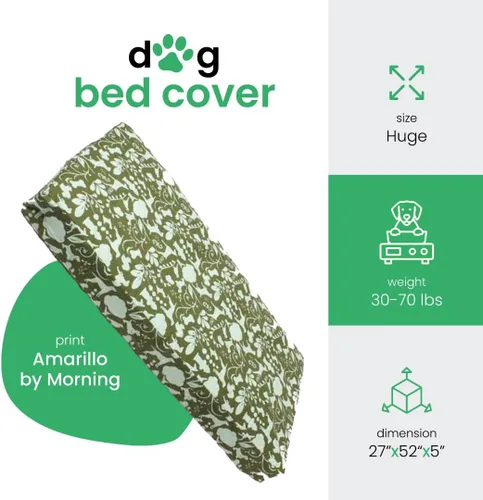 Vista 2 de Molly Mutt Funda para colchón de cuna verde claro, 100% algodón, 27"x52"x5" No tóxico, funda de algodón para cama de perro o gato, con cremallera