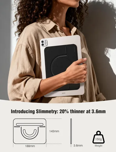 Vista 2 de Nillkin Soporte adhesivo delgado para iPad, soporte multiángulo para tablet con parte trasera magnética para iPad/Galaxy Tab y todas las tabletas