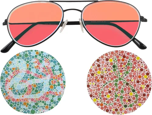 Vista 5 de SHINU Daltónico Gafas de sol rojo-verde Hombres Mujeres Daltonismo Gafas de sol-SH72002