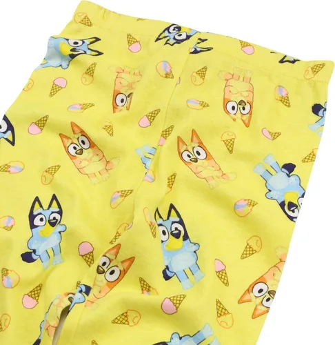 Vista 6 de Bluey Conjunto de pijama de algodón ajustado de 4 piezas, suave y lindo para niñas