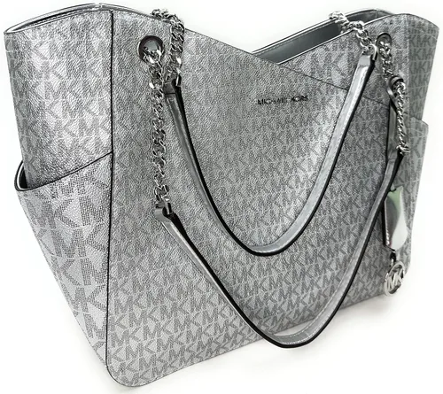 Vista 6 de Michael Kors Bolso de hombro con cadena de viaje grande (plata), plateado