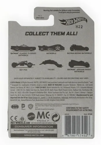 Vista 2 de Hot Wheels, 2015 Batman, Batman: Arkham Knight Videojuego Batmobile Vehículo fundido a presión exclusivo #6/6
