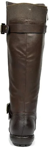 Vista 5 de DREAM PAIRS - Botas de invierno altas hasta la rodilla con forro de piel sintética para mujer